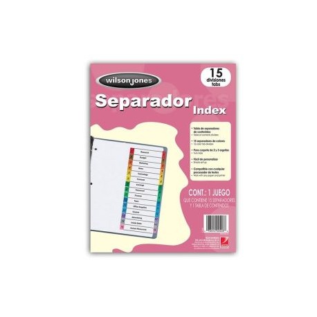 ACO-SEP-P1365 / P1365 Separador con Numeracion 15 Divisiones