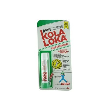 KOL-PEG-36FP / K-1 Pegamento instantáneo KOLA LOKA precisión 2 gramos de cianoacrilato