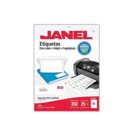 JAN-ETI-5262-25 / 1085262101 ETIQUETA BLANCA JANEL 34X102MM C/350