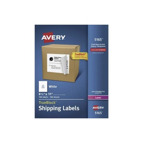 AVE-ETI-5165 / 5165 Etiqueta Tecnologia Laser 21.6X27.9cm