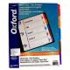 ESS-SEP-200050 / 20-0050 Separador con índice Oxford carta cejas de colores con 5 divisiones