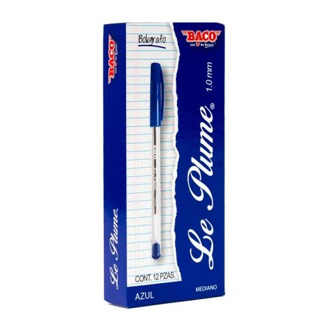BAC-BOL-PLUMA12 / BL002 Boligrafo Le Plume Azul