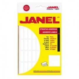 JAN-ETQ-6 / 1001338100 Etiqueta blanca Janel clasica No.6 con 900 etiquetas de 13x38mm