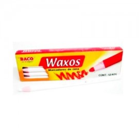 BAC-MAR-WAXO12B / MR141 Marcador de Cera Waxos Blanco 12pz