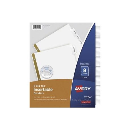 AVE-SEP-11124 / 11124 Separador Blanco Carta 5 Divisiones