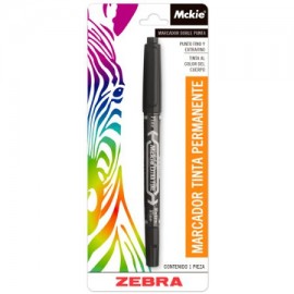 ZEB-MAR-4010 / 4010 Marcador doble punta mckie Zebra punta fina y extra fina negro blister 1 pieza