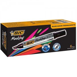 BIC-MAR-23006NE / 70330316904 Marcador Permanente Bic Marking 2300Negro 6pz