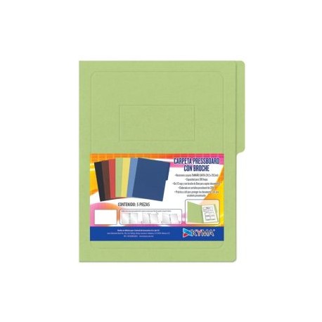 KYM-FOL-PTCVDC / CAPRKB-TC-VDC CARPETA KYMA C/BROCHE CARTA VERDE C/5