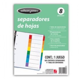 ACO-SEP-P2456 / P2456 Separador sin Numeracion 8 Divisiones