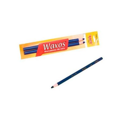 BAC-MAR-WAXO2AZ / ME146 Marcador de Cera Waxos Azul 2pz