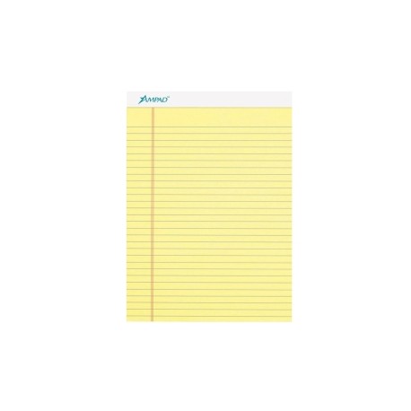 ESS-BLK-20260 / 20-260 Block Ampad carta color amarillo rayado con 50 hojas