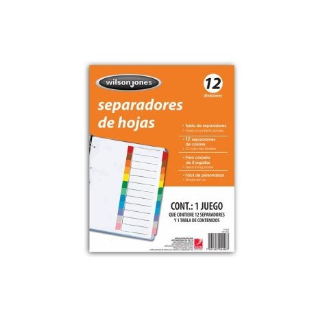 ACO-SEP-P2458 / P2458 Separador sin Numeracion 12 Divisiones