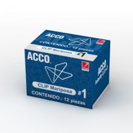 ACO-CLI-P1710 / P1710 Clip mariposa no. 1 ACCO capacidad hasta150 hojas