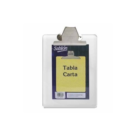 AZO-TAB-2313CR / 306.2313CR Tabla con Clip Metalico Tamaño Carta Cristal