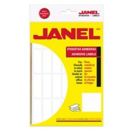 JAN-ETQ-14 / 1001950100 Etiqueta blanca Janel clasica No.15 con 504 etiquetas de 19x50mm