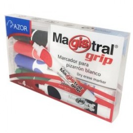 AZO-MAR-8394 / 301.8394 Marcador Magistral Grip Surtido 4pz