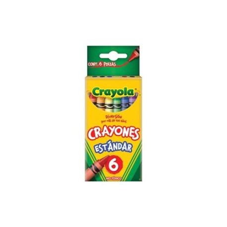 CRA-CRA-523006 / 52-3006 Crayones Est?ndar 9.21 cmx.7.9 cm 6pz