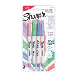 BER-MAR-2133102 / 2133102 Marcador Permanente Sharpie S-Note Pastel Surtido 4pz