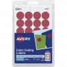 AVE-ETI-2107 / AVE-ETI-2107 Etiqueta Redonda Removible Rojo