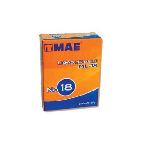 MAE-LIG-ML18 / ML-18 Ligas de hule del n?mero 18