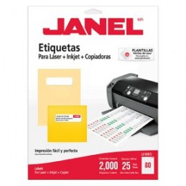 JAN-ETI-5267-25 / 1085267101 ETIQUETA BLANCA JANEL 13X45MM C/2000