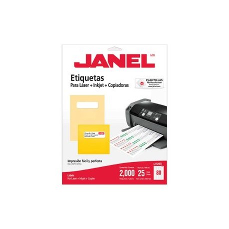 JAN-ETI-5267-25 / 1085267101 ETIQUETA BLANCA JANEL 13X45MM C/2000