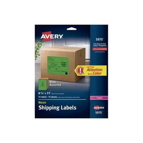 AVE-ETI-5975 / 5975 Etiqueta Tecnologia Laser 21.6X27.9cm