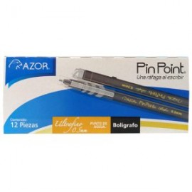 AZO-BOL-6840NE / 301.6840NE Boligrafo Pin Point Punto Ultrafino Negro 12pz