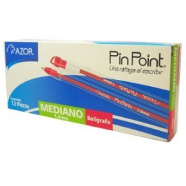 AZO-BOL-6830ROJ / 301.6830RO Boligrafo Pin Point Punto Mediano Rojo 12pz