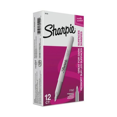 BER-MAR-8515112 / 1812784 Marcador Permanente Sharpie Punto Fino Plata 12pz