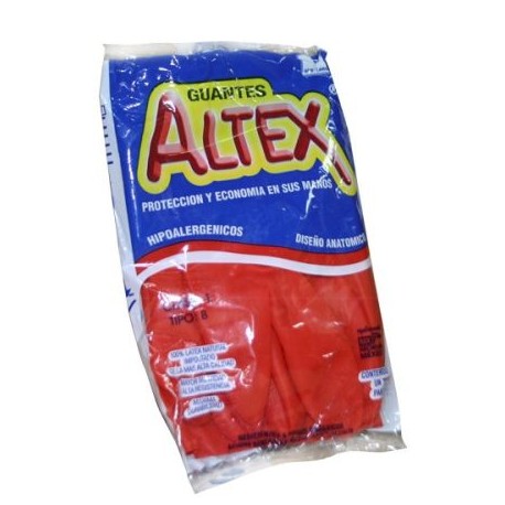 LJA-GUANTE-AL8 / GUANTE ALTEX 9 Guantes de hule Altex color rojo No.9