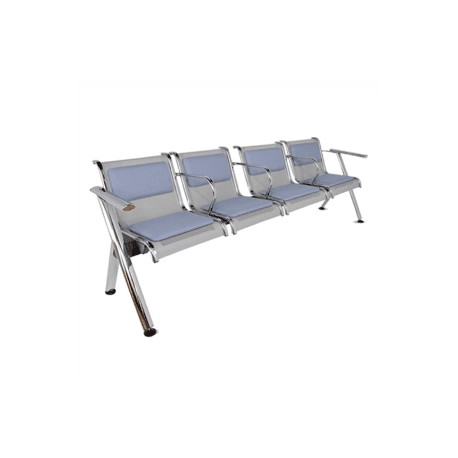 TS4-710 / TS4-710 Banca steel tapizada 4 plazas con brazos