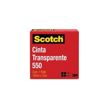 P3M-ADS-55019X3 / 70071085891 Cinta 550 transparente 3M Scotch 19×33 cm caja con 1 pieza