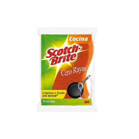 3M-FIBRA-CERORN / PP900101146 Fibra naranja Scotch-brite 3M tamaño chico (78x43x137mm)