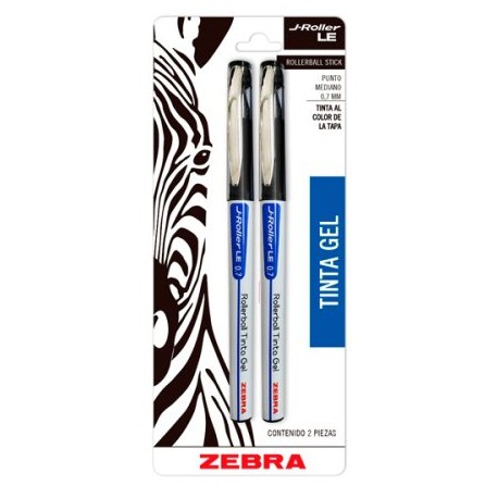 ZEB-BOL-8020LE / 8020-LE J-ROLLER LE 0.7MM NEGRO BL?STER 2 PIEZAS