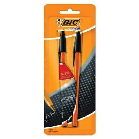 BIC-BOL-F290CN2 / 70330354395 Boligrafo Bic Cristal Punto Fino Negro 2pz