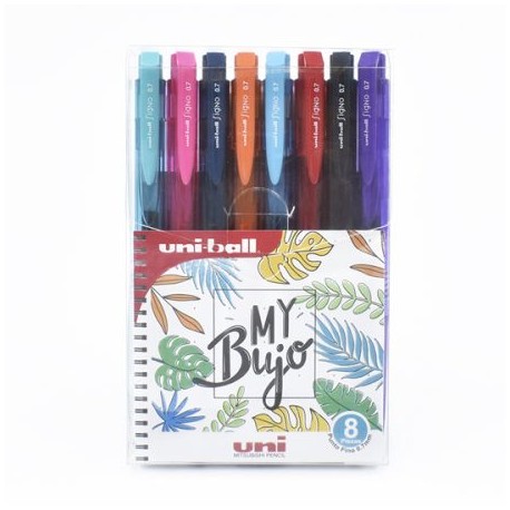 AZO-BOL-155CS8 / 305.UMN155CS8 Boligrafo Uni-Ball Punto Fino Gel Surtido 8pz