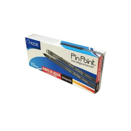 AZO-BOL-6810N / 301.6810NE Boligrafo Pin Point Punto Fino Negro 12pz
