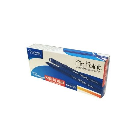 AZO-BOL-6810A / 301.6810AZ Boligrafo Pin Point Punto Fino Azul 12pz