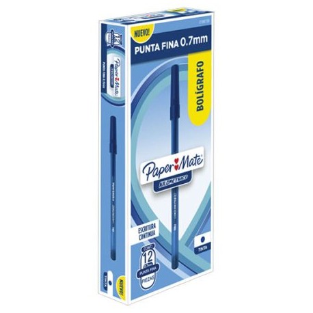 BER-BOL-66739 / 2166739 Boligrafo Kilometrico Punto Fino Economico Azul 12pz