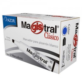 AZO-MAR-83403C / 301.83403 Marcador Magistral Clasico Azul 12pz