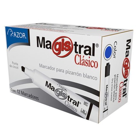 AZO-MAR-83403C / 301.83403 Marcador Magistral Clasico Azul 12pz