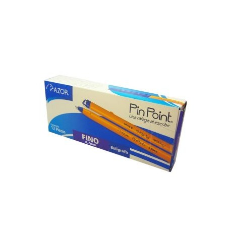 AZO-BOL-6820A / 301.6820AZ Boligrafo Pin Point Punto Fino Azul 12pz