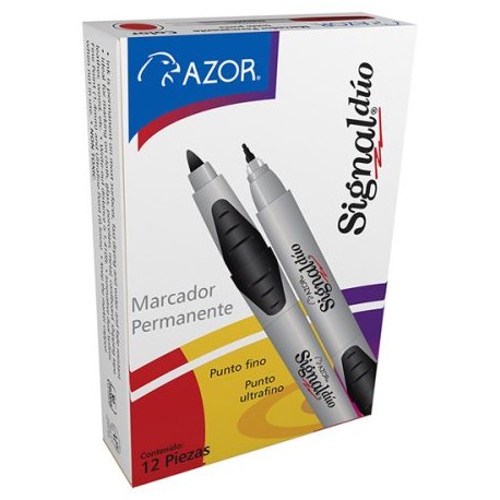 AZO-MAR-3300ROC / 301.3300RO Marcador Signal Duo Rojo 12pz