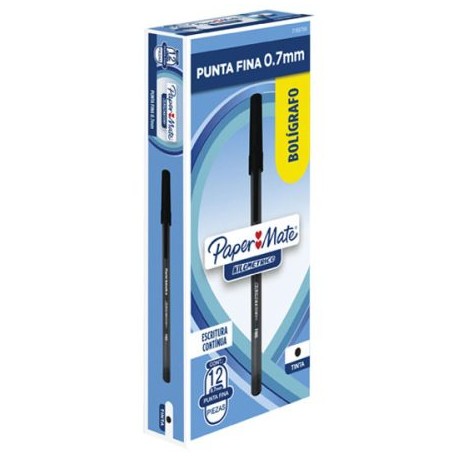 BER-BOL-66766 / 2166766 Boligrafo Kilometrico Punto Fino Economico Negro 12pz