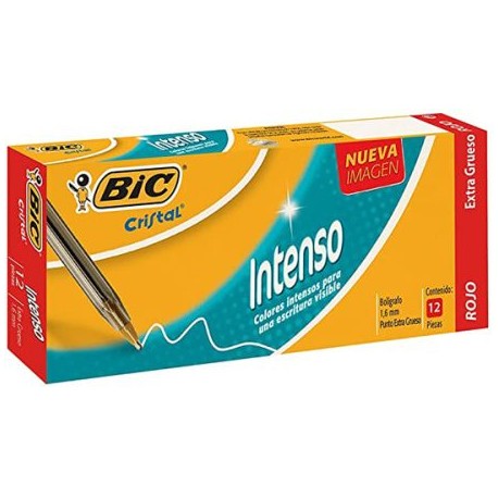 BIC-BOL-BOL12RO / 70330189140 Boligrafo Bic Cristal Intenso Rojo 12pz