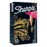 BER-MAR-1823812 / 1823887 Marcador Permanente Sharpie Dorado 12pz