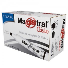 AZO-MAR-83401C / 301.83401 Marcador Magistral Clasico Negro 12pz