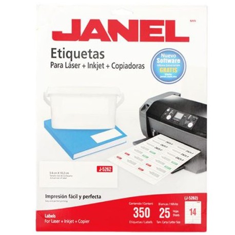 JAN-ETI-5262 / 1095262101 ETIQUETA BLANCA JANEL 34X102MM C/1000